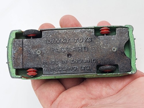 Vintage Dinky Toys England 132 Package Green Convertible Die cast car w/ driver - Picture 6 of 7
