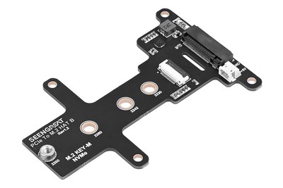 PCIe to M.2 HAT B Adapter Board   Fits Raspberry Pi 5 Supports NVMe SSD Booti...