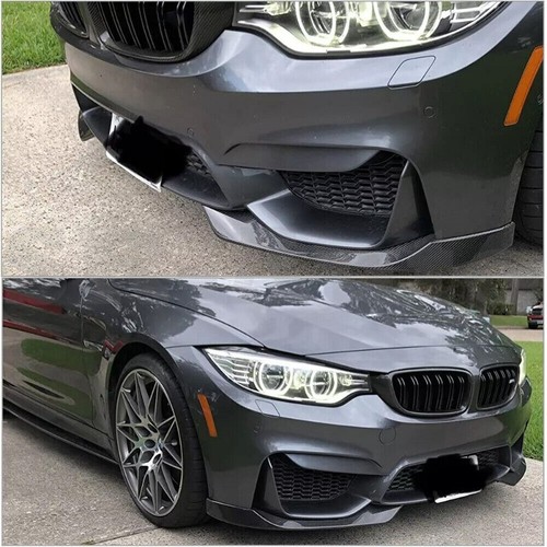 For BMW F80 M3 F82 F83 M4 Carbon Fiber Front Bumper Lip Splitters Spoiler Flaps - Picture 3 of 5