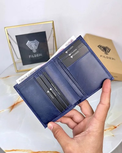 2065-8 Color Small Card Holder Genuine Leather Wallet, Handmade,Personalize - Picture 23 of 34