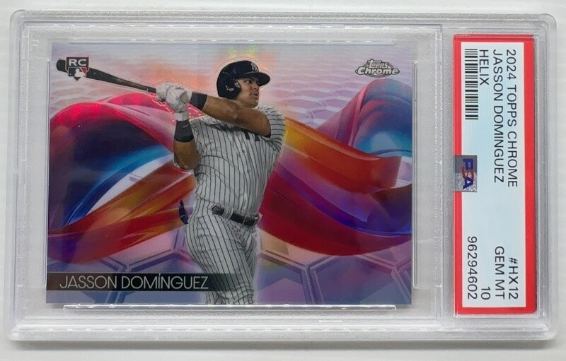 2024 Topps Chrome Jasson Dominguez Helix Rookie RC HX12 PSA 10 GEM