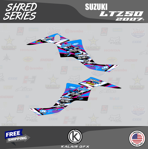 Graphics Kit for SUZUKI LTZ50 LT 50 16 MIL 2007+ Shred-magenta - Bild 2 von 6