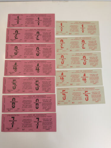 Vintage Cinti Reds 1994 Tickets & 1980,1981 World Series & Playoff Rain Checks - Picture 6 of 8