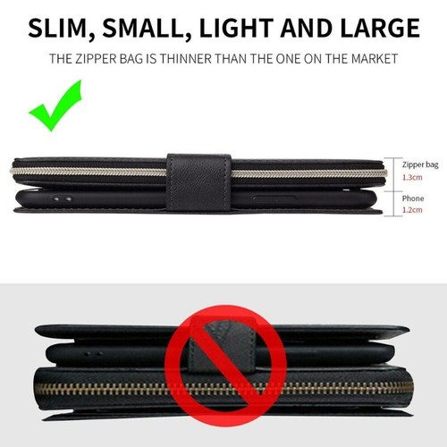 For Samsung Galaxy S24 S23 FE S22 Ultra Zip Wallet Case Leather Slim Hard Cover - Picture 8 of 57