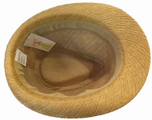WOMEN TRILBY FINE BASKET STRAW FEDORA BUCKET DRESS PARTY HAT CAP W/ Floral Band - Picture 5 of 7