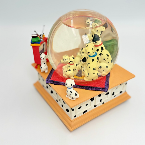 Disney 101 Dalmations Globo di Neve Music Box Suona Crudelia De Ville - Foto 9 di 15