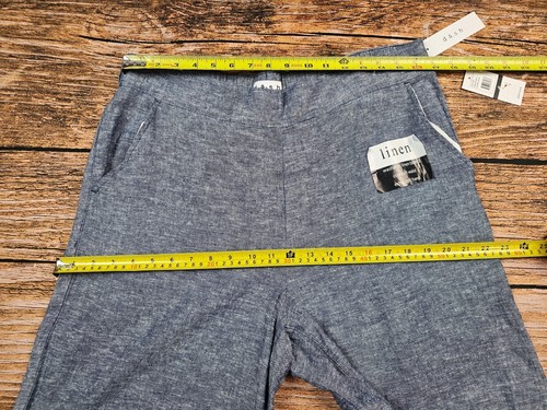 Nuevo con etiquetas Pantalones Cortos Dash Para Mujer L Mezcla de L L L L Cambray Índigo Pierna Ancha Pull On - Imagen 7 de 8