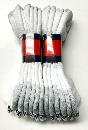 6 Paar Premium weiß gepolsterte Arbeit/Sport tief geschnittene Herrensocken Größe 10-13, USA.