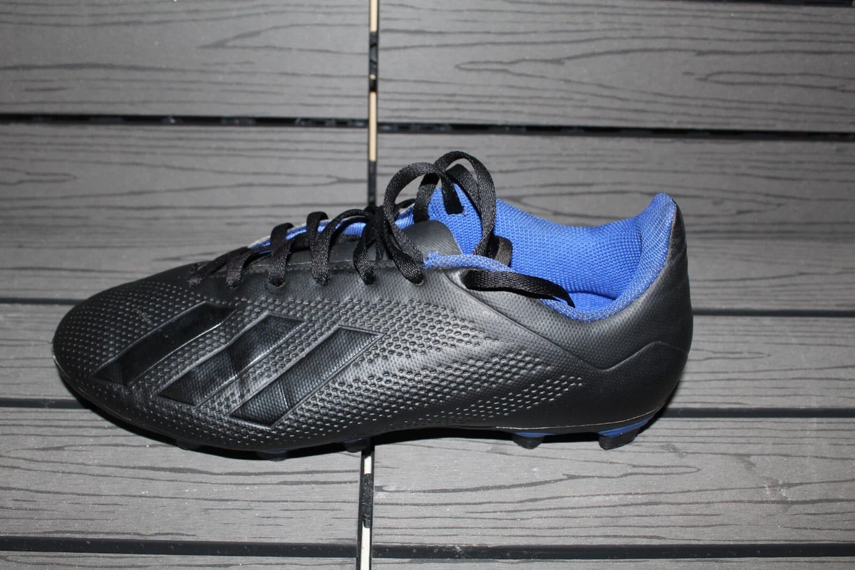 Adidas X 18.4 FG Football Soccer Boots Moulded Studs Black Blue US
