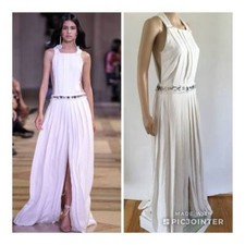 CAROLINA HERRERA SHEER SIDES EMBELLISHED DRESS size 6 MSRP $9k