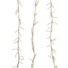 Warm White and Multi Colored LED Dual Color with Silver Wire Cluster Garland 9.8