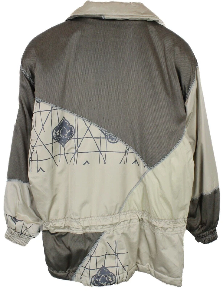 STEFAN KAELIN Jacket Women's (EU) 38 Waisted Vintage Look Patterned Nylon Blend - Image 2 of 4