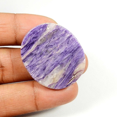 Exotic~ Natural Purple Charoite Gemstone Oval Shape Loose Cabochon 56 Cts #8804 - Picture 5 of 8