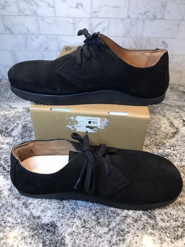 Kalso Earth Schuhe 10 Herren Faroe Lokah schwarz Wildleder Oxford neu im Karton