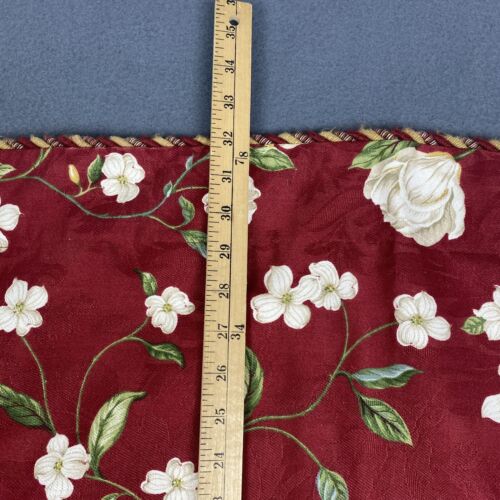 Waverly Williamsburg Magnolia Vine Crimson Standard Pillow Sham Floral Red - Picture 3 of 9