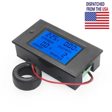 100A AC Digital Power Panel Meter Monitor Power Energy Voltmeter Ammeter 80-260V