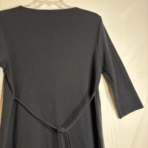 Hanna Andersson Women's Ponte Knit Knee Length 3/4 Sleeve Black Dress Small - Picture 8 of 12