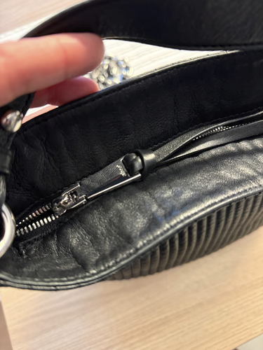 NEUw* ABRO* Schultertasche* gestepptes Leder* schwarz * sehr edel* NP 385.- - Bild 5 von 10