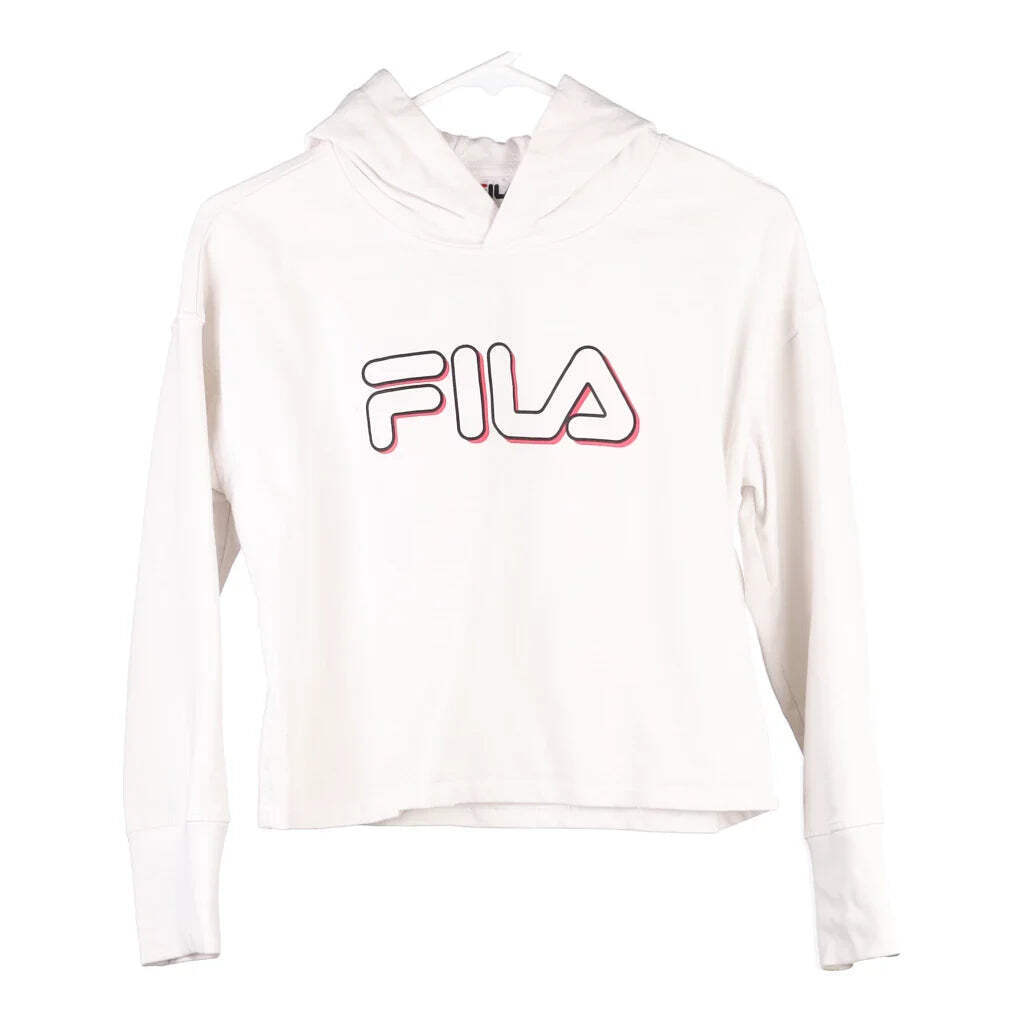 Felpa con cappuccio Fila età 16 anni grande misto cotone bianco