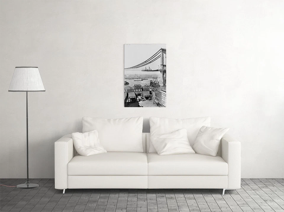 Manhatten Bridge Travel Landscape Painting Wall Art Home Decor - POSTER 20x30 - Image 2 of 3