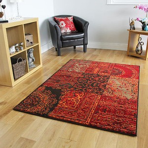 Warm Orange Red Rugs Traditional Small Large New Patchwork Image Is Loading Warm Orange Red Rugs Traditional Small Large