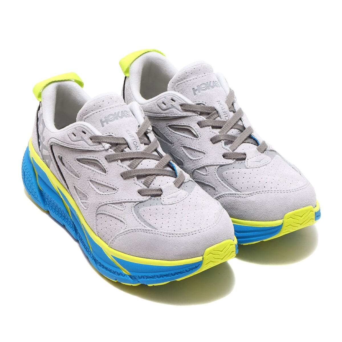 Hoka Oneone Clifton L Suede Lunar Rock Diva Blue 1122571-lrdb Sneaker Men Us10