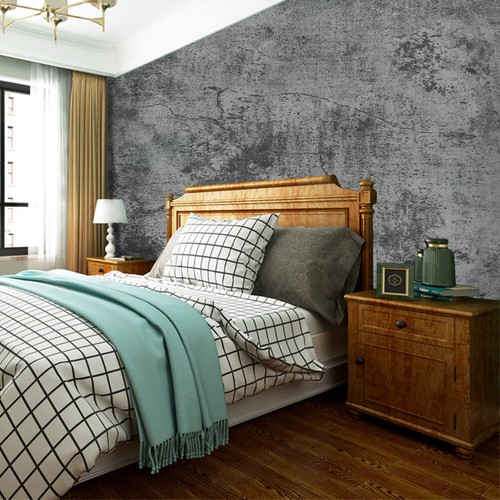 Concrete Effect Plain Dark Grey Wallpaper Textured Vinyl Self-adhesive Wall Deco - Picture 5 of 11
