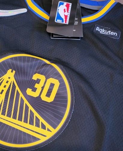 YOUTH Warriors #30 Stephen Curry Stitched Black City Edition Swingman Jersey - Picture 2 of 3