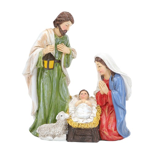 Nativity Scene Set Collectible Figurines Christian Decorating Jesus Birth - Picture 6 of 8
