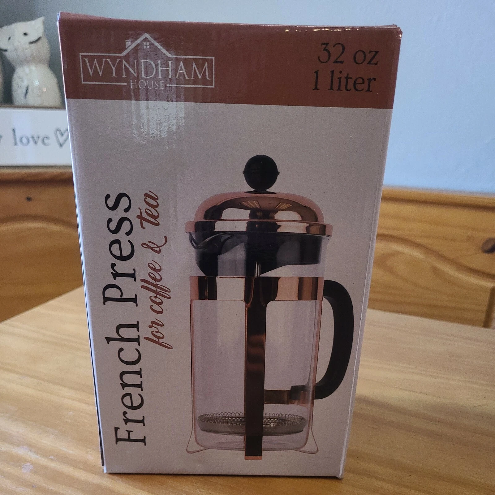 Wyndham House 33.8 Oz Copper Colored French Press Coffee Maker