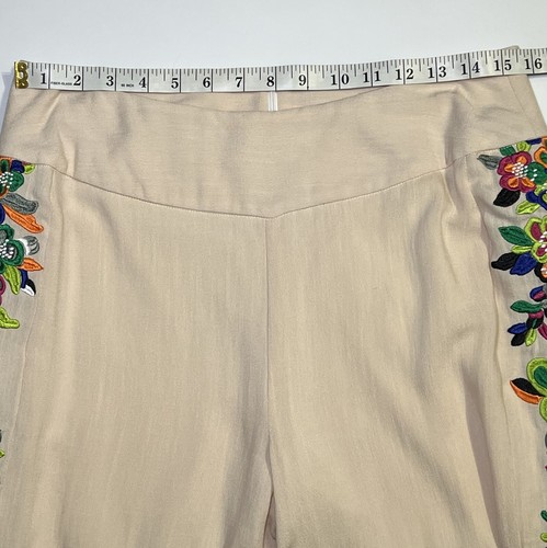 Julie Brown Embroidered Palazzo Wide Leg Pants Women’s size 6 - Bild 8 von 12