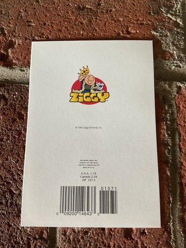 Biglietto Hallmark Ziggy Happy We're Friends 1995 vintage - Tom Wilson *USA* - Foto 3 di 4