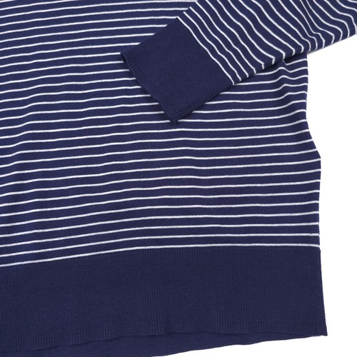 $298 Ralph Lauren Blue Italian Yarn Cotton Polo Collar Sweater Mens Size Large - Picture 5 of 12