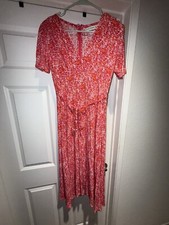 Faithful The Brand Raphaela Midi Dress Almonia Pink Floral Size 4 $217