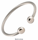 Carpal Tunnel Pain Relief Antique Stainless Steel Magnetic Bangle Bracelet Wrist