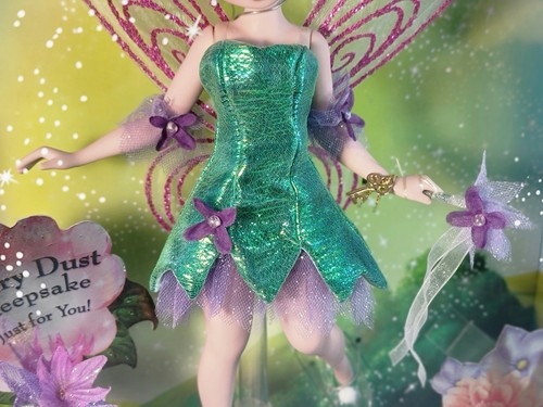 DISNEY FAIRIES TINKER BELL PORZELLAN MESSING SCHLÜSSEL ANDENKEN PUPPE 2008 UNGEÖFFNETE BOX - Bild 23 von 24