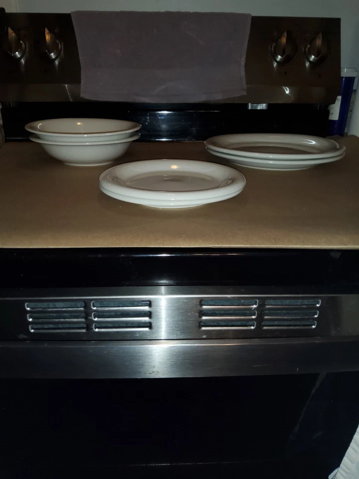 Vintage Pier 1 Solid White Stoneware Set for 2 Qty of 6 Pieces - Image 2 of 4