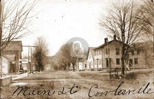 Cowlesville New York Main Street 1907 RPPC Photo Postcard COPY