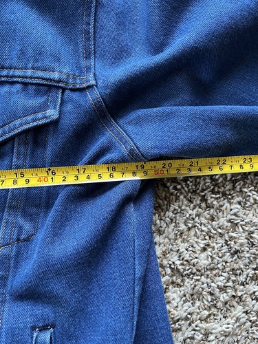 Chaqueta vaquera vintage Big Mac Denim Trucker abotonada azul lavado oscuro grande para hombre - Imagen 7 de 10