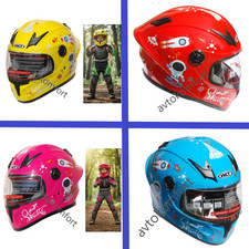 Kids Youth Children Motorbike ATV Helmet SIZE 51-52 cm Dirt Bike BMX  Blue Red
