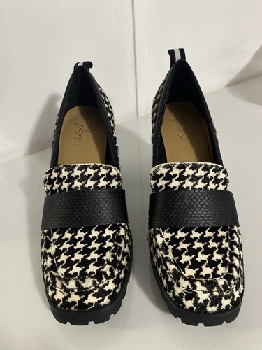 Krone Vintage schwarz & weiß Hahnentritt Cowhair Heels Größe 6,5 - Bild 2 von 7