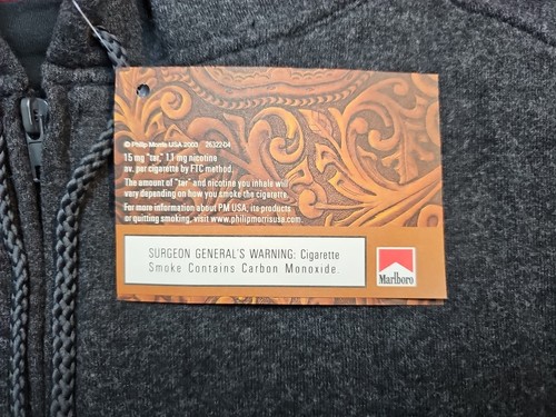 Sudadera con capucha vintage 2004 Marlboro Country Store para hombre XXL 2XL gris 1/4 cremallera - Imagen 7 de 13
