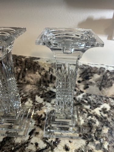 Vintage Set aus zwei Kristall Kerzenleuchtern 9" hoch - Bild 3 von 10