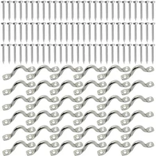 60 Pcs Boat Eye Straps, 316 Stainless Steel Bimini Boat Top Pad Eyes, M5 Kaya...