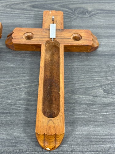 Vintage Jesus Kreuzigung Holzkreuz mit Geheimfach - Bild 11 von 16
