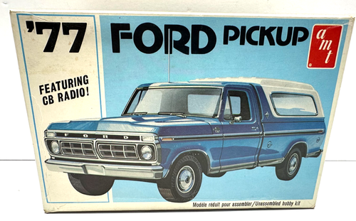 AMT Maßstab 1:25 1977 Ford Pickup Truck Vintage original verpackt Modellbausatz angefangen