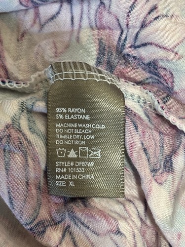 New W/Tags Daisy Fuentes Intimates XL Flower Camisole Top Blue & Pink RN# 101533 - Picture 5 of 7