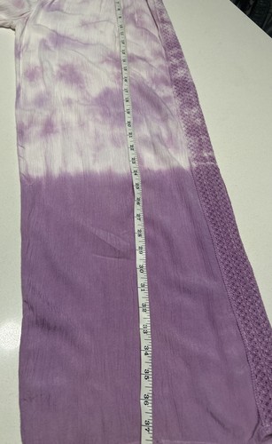 Kiwi & Punch Miami Wm Boho/Wide Leg Pants Tie Dye/Lavendar/White Gauze Look/Sz M - Bild 19 von 22