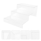 1pc Shoes Storage Rack Three-layer Display Rack Display Stand (Transparent)