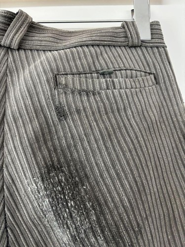 Vintage 1930s 1940s French Work Stripe Pants Repair Bottoms Mens Size M - Picture 4 of 5